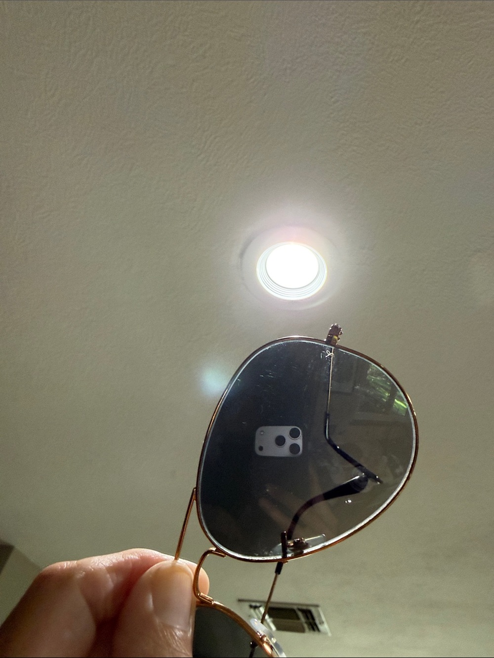 Ray-Ban Gold Frame Sunglasses with Black Lenses - Picture 7 of 8